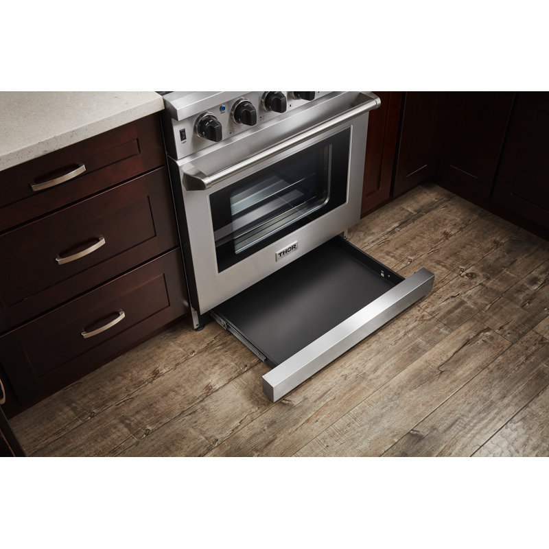 Thor Kitchen 30" 4.55 Cubic Feet Smart Liquid Propane Free Standing Range with 5 Burners