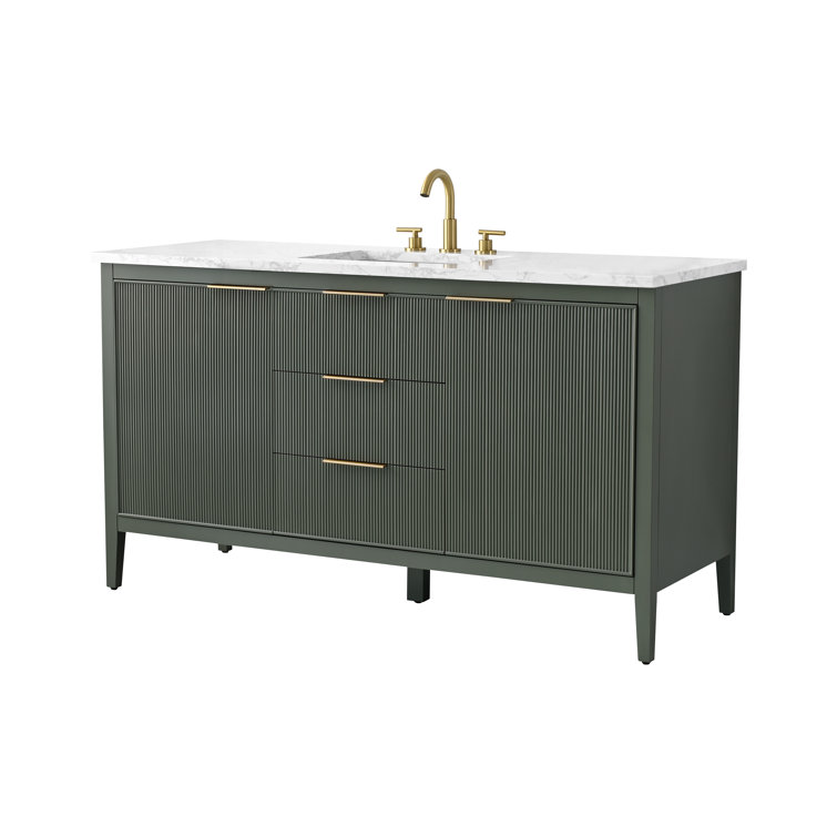 Emma 60" Freestanding Standard Single Bathroom Vanity with Top