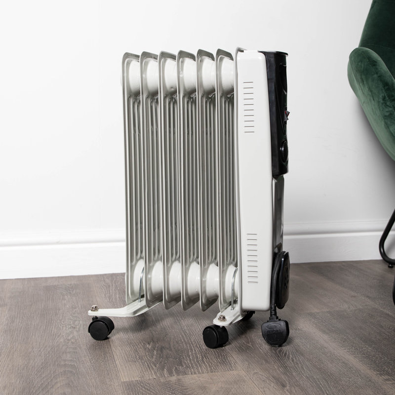 1.5Kw 7 Fin Oil Radiator Heater With Adjustable Thermostat