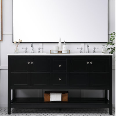 Krish 60'' Double Bathroom Vanity with Top