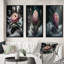 «A Blooming Pink Peony Flower In Winter», 3 pièces sur toile-1335747457-1335747470