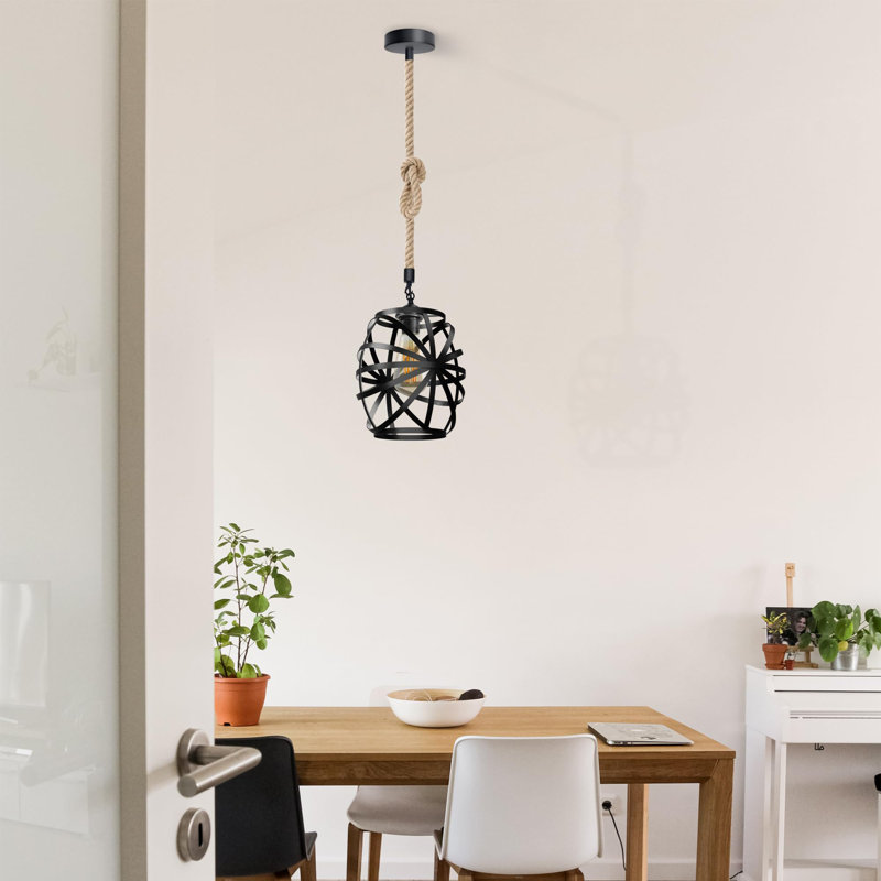 Deleesa 2 - Light Caged Pendant, Black, No