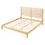 Base de lit en bois massif avec tête de lit à lattes Arden-122657334-122657331