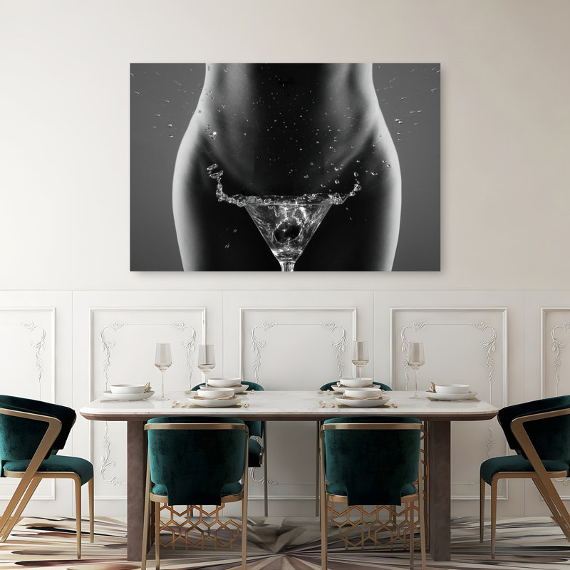 Voici votre boisson, monsieur ! Affiche murale contemporaine à la cerise, H 40 po x l 60 po