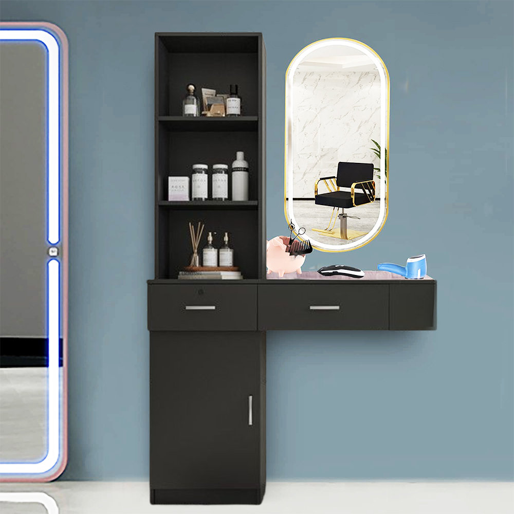 Latitude Run® Brizeyda WallMount Makeup Vanity Dressing Table with