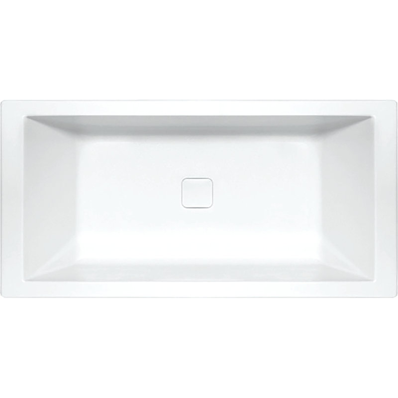 Versailles 72'' L Soaking Bathtub, White, Polished Brass