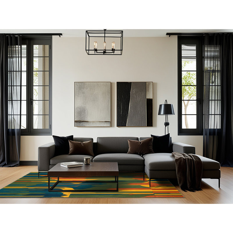 Bronze Tides Rug, Rectangle 4' x 6'