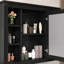 Armoire de rangement murale de salle de bain 35 po x 28 po, armoire à pharmacie, armoire murale moderne avec miroir, armoire à miroir avec 6 tablettes ouvertes (meuble-lavabo non inclus)