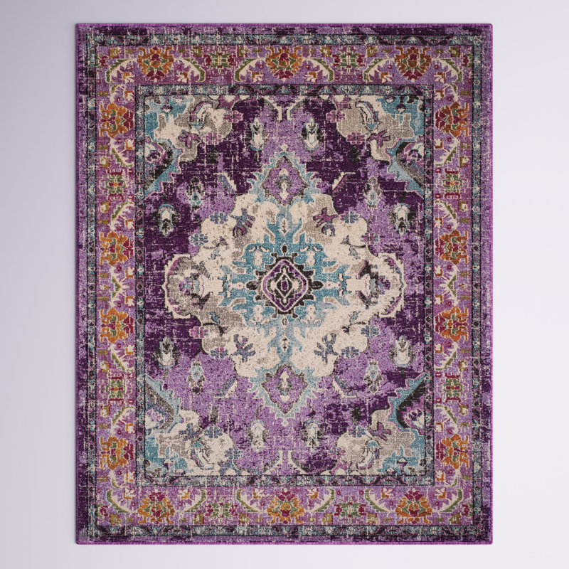 Almyra Oriental Area Rug, Rectangle 8' x 10', Pink/Multi