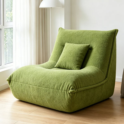 Armless Lazy Sofa Bean Bag Floor Chair - Bean Bag Chair for Adults, Oversized Fireside Chair Comfy Lazy chair, Single Seat Sofa Couch for Living Room, Bedroom Apartment Office