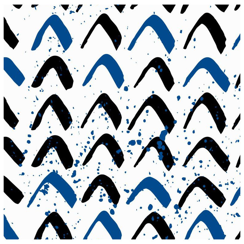 Roof Tops Chevron Peel & Stick Wallpaper Roll by Jamie Graney, Blue