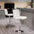 Vegan Leather Swivel Adjustable Height Bar Stool-107167917