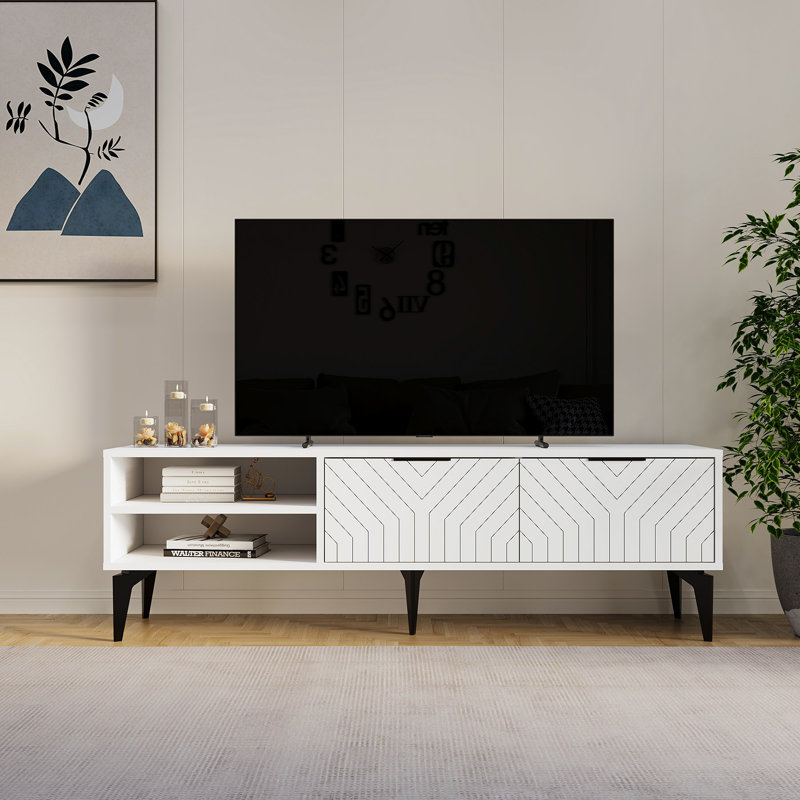 Meuble télé Duggan, Blanc