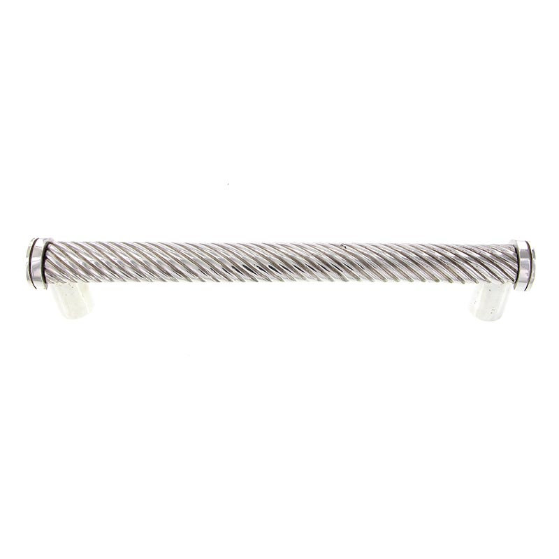 Sanzio 12" Center to Center Appliance Pull, Polished Silver, 9"