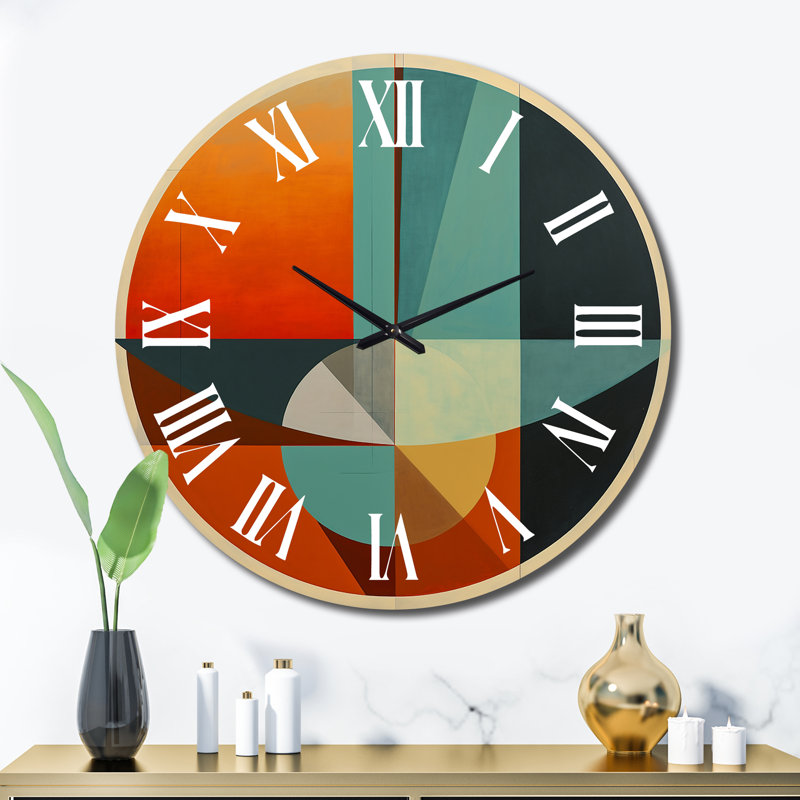 Bettyann - Horloge murale moderne Mid-Century, Très grand