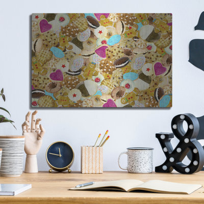 Luxe Metal Art 'Crazy4cookies' by Art Licensing Studio Metal Wall Art, 16" x 12"