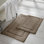 Modern Threads 2-Pack Solid Loop with Non-Slip Backing Bath Mat Sets