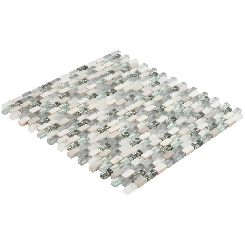 Paradox 0.37" x 0.62" Natural Stone Mosaic Tile, Puzzle