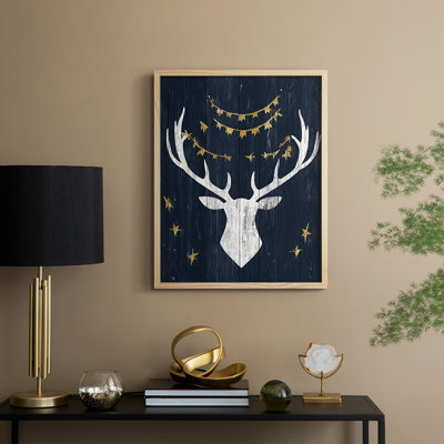 «Christmas Holiday Art XLV III», reproduction encadrée - bois massif