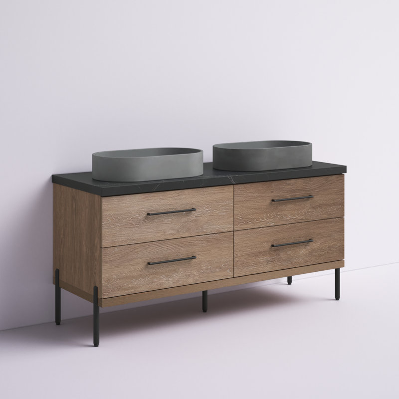 Nisswa 60" Double Bathroom Vanity Set