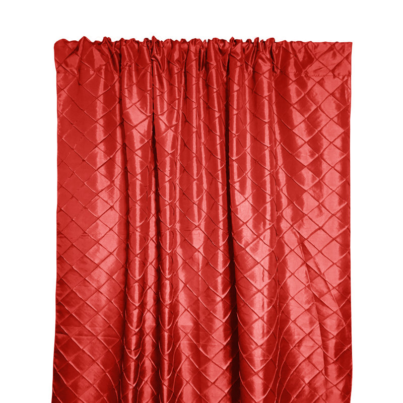 Gulshara Semi Sheer Curtain Single Panel, Red, 54" W x 96" L