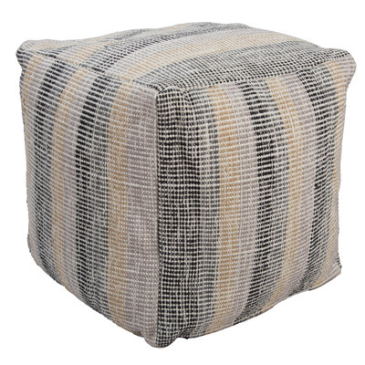 Woven Cotton/Poly Pouf