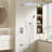 1-Spray Patterns 12 In. Dual Fixed And Handheld Shower Head With Bathtub Faucet 1.8 GPM In Chrome