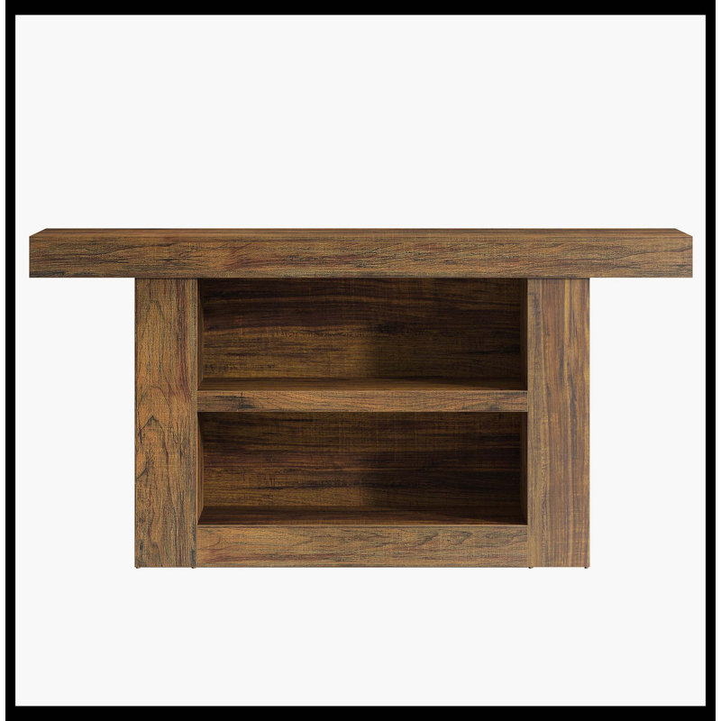 Console 63 po, table d'entrée de ferme à 3 niveaux avec base en U