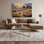 «Farm Geese Brown», art mural sur toile
