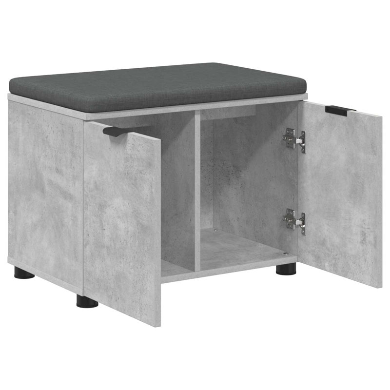 Storage Bench, 46cm H x 60cm W x 38cm D, Concrete Grey