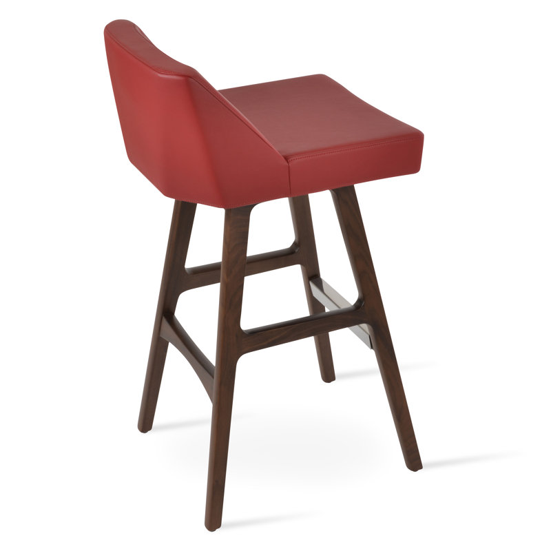 Prisma PR Wood Stool, Red