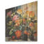 Symphonie vibrante de plantes botaniques - Art sur bois de pin naturel-787821358