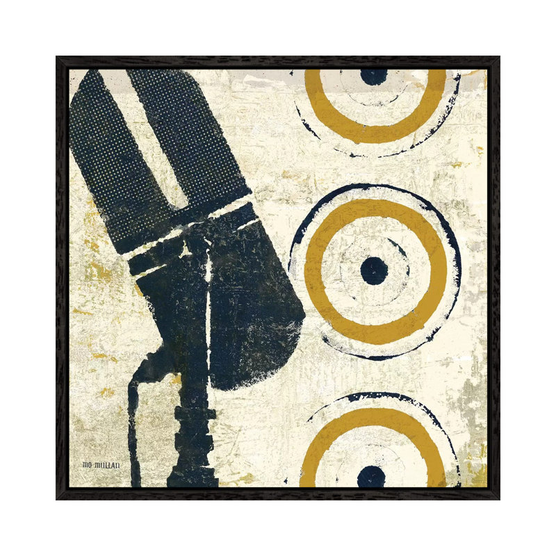 High Fidelity Square II 1 Piece Wall Art on Canvas, 45.72 cm H x 45.72 cm W, Black Framed