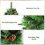 Arbre de Noël 72 po en cachemire vert 72 po avec 350 lumières DEL-855885494
