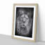 The Proud Lion in Abstract - Picture Frame Graphic Art Print on MDF-55763368-55763371