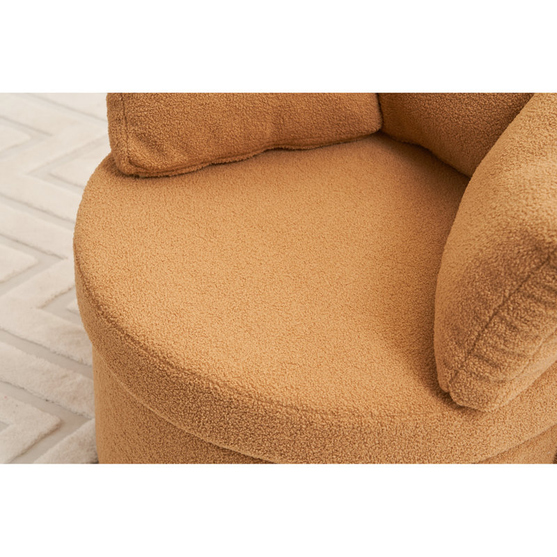 Chaise de rangement en tissu kaki avec rembourrage relaxant et rembourrage en mousse souple à 360 tours, Kaki
