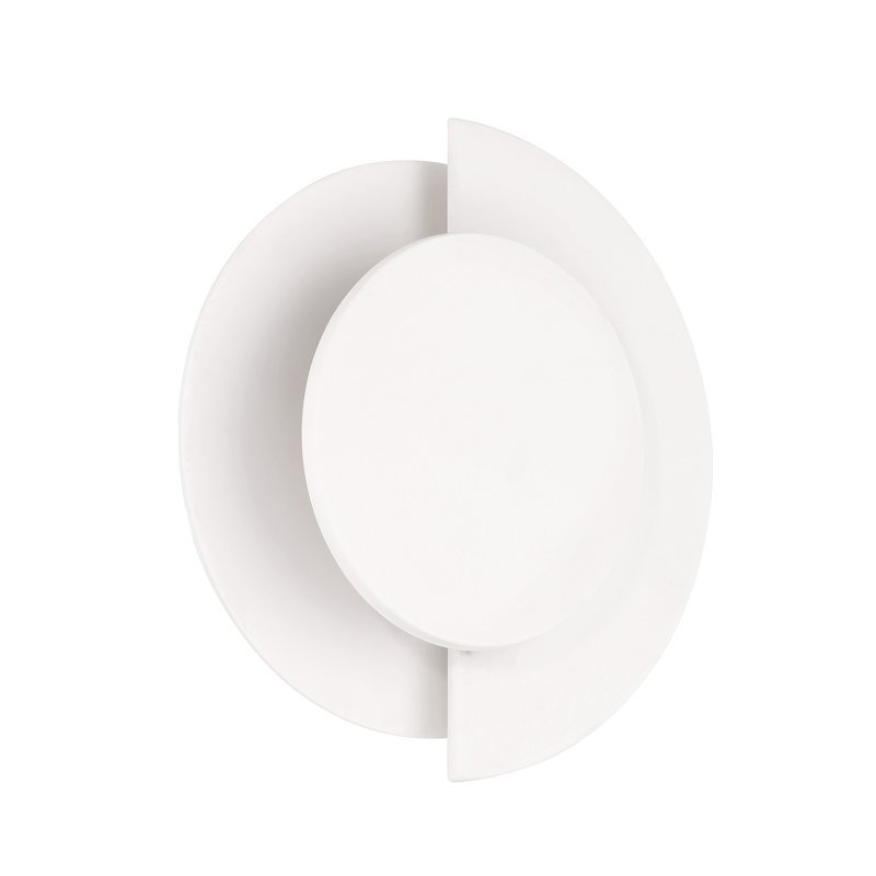 Hunter Opaline Crest 1 Light Medium Sconce Wall Light Fixture, White