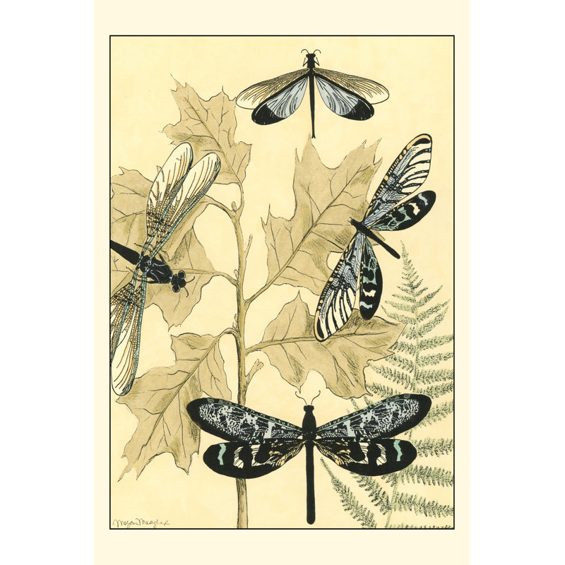 Spa Dragonflies In Nature I by Megan Meagher - Wrapped Canvas Painting, 30cm H x 20cm W x 3.8cm D