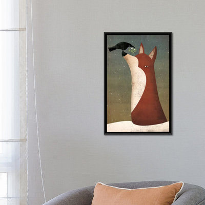 «Fox and Mistletoe», reproduction sur toile tendue