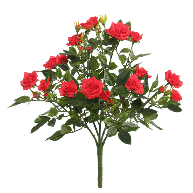Mini rosier artificiel artificiel, Rouge