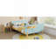 Lit double pour enfants, lit plateforme double en bois avec tête et pied de lit-1869555639-1869555637