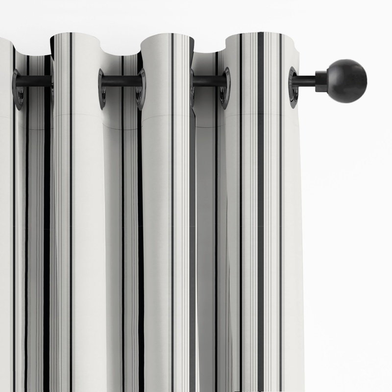 August Stripe, 50" W x 180" L, Ebony