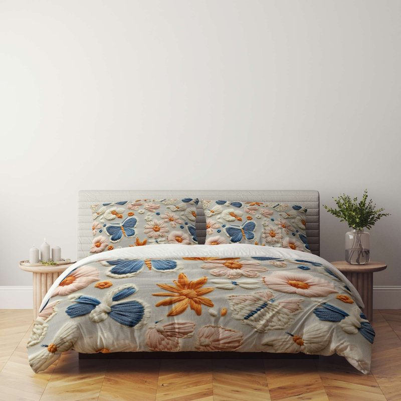 Super King Quilt Cover Set (3 Pieces), 100% Polyester & Cotton Blend, Duvet Cover 102.4 x 86.6 inches | 120 Thread Count, Machine Washable, Envelope Pillowcases, Stylish & Comfortable Bedding for a Luxurious Sleep Experience