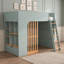 Lit mezzanine en bois avec tablettes de rangement, tiroir et échelle-1164401613-1164401614
