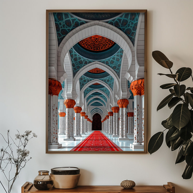 Elegant Decorative Framed MDF Painting, 13.8 x 18.5 x 0.1 inches | 100% MDF with 3 mm Thickness, 100% Pine Wood Frame | UV Printed Artwork for Stylish Home Decor, Perfect for Living Room or Office