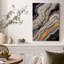 Tableau sur toile en tranches d'agate orange et grise superposées-1590747069