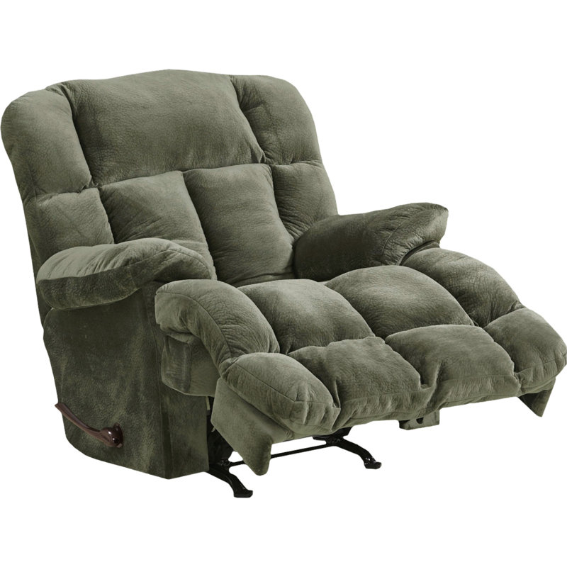 Otley Upholstered Recliner, Green Polyester Blend