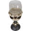 Trinx inversé demi-crâne cèdre Labyrinthe verre à pied verre boisson calice breuvage fête d'Halloween de la collection Morbid crânes décoratifs squelettes et os d'horreur