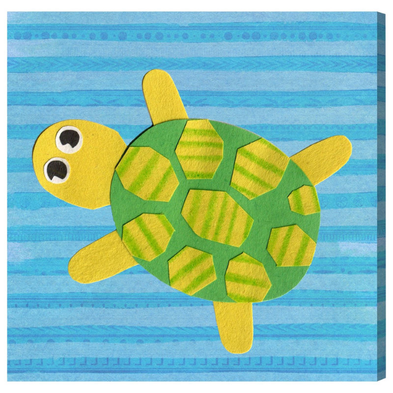 Art sur toile tortue Dudley, H 43 po x l 43 po x P 1,5 po