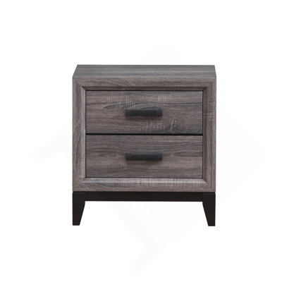 Table de chevet grise